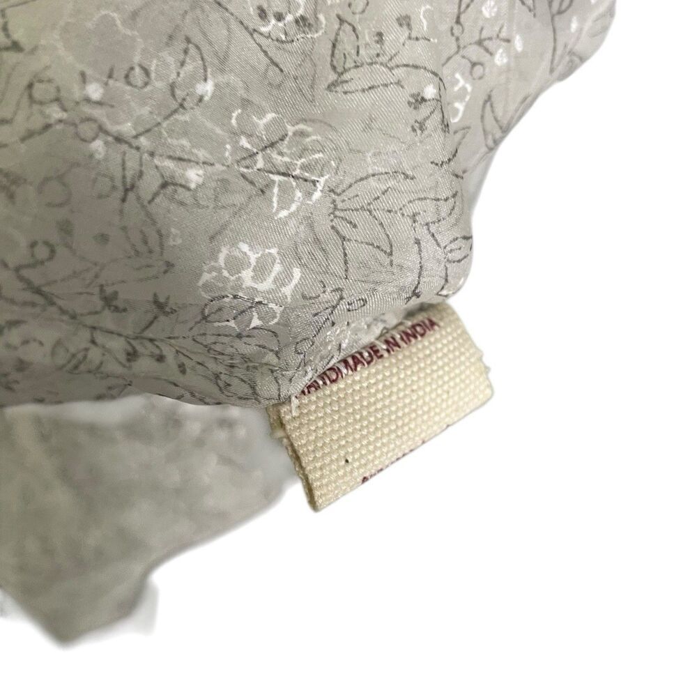 BUNA 100% Linen Sheer Peasant Dress XXL Floral Cottagecore - Picture 8 of 14